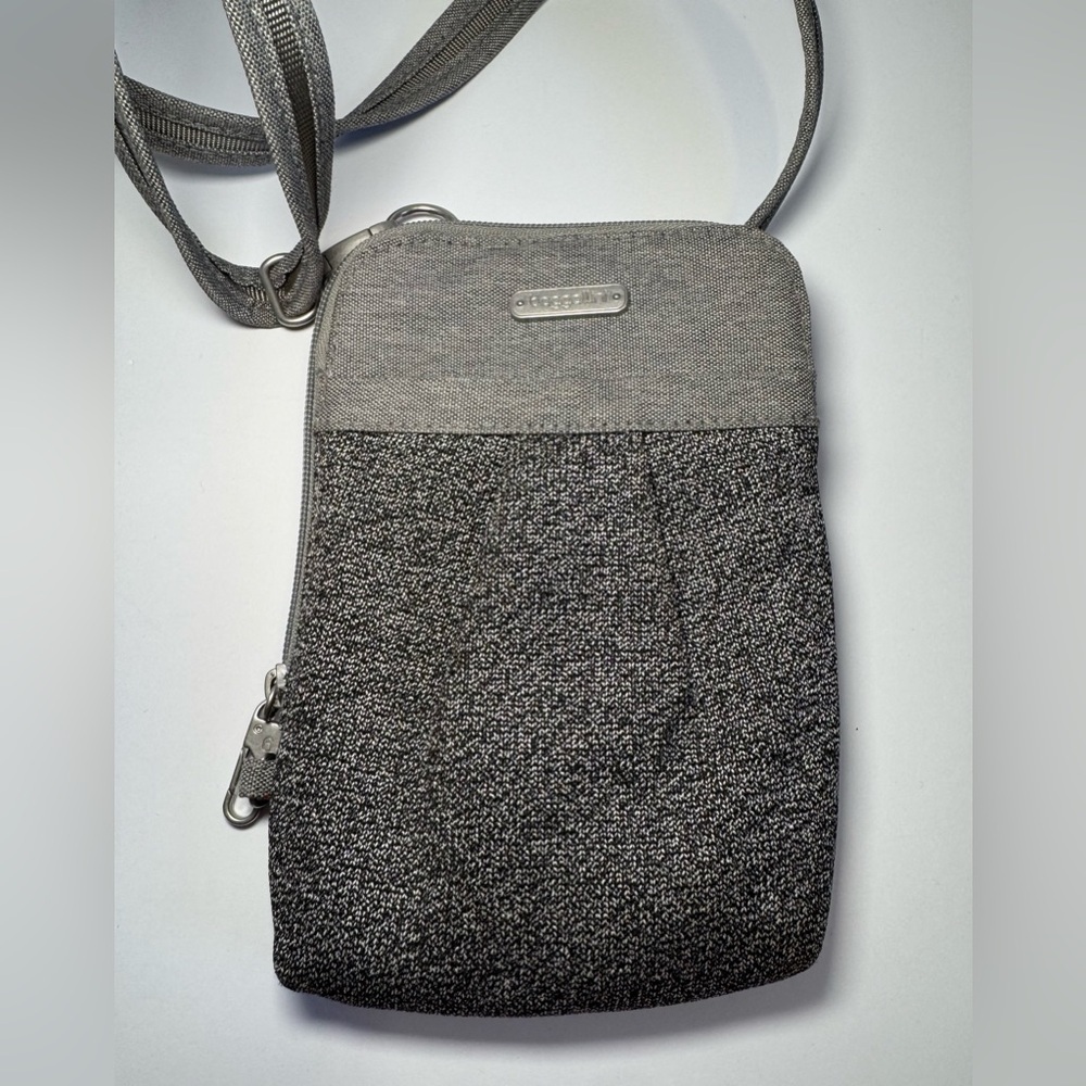 Baggallini Securtex anti-theft crossbody bag in charcoal gray